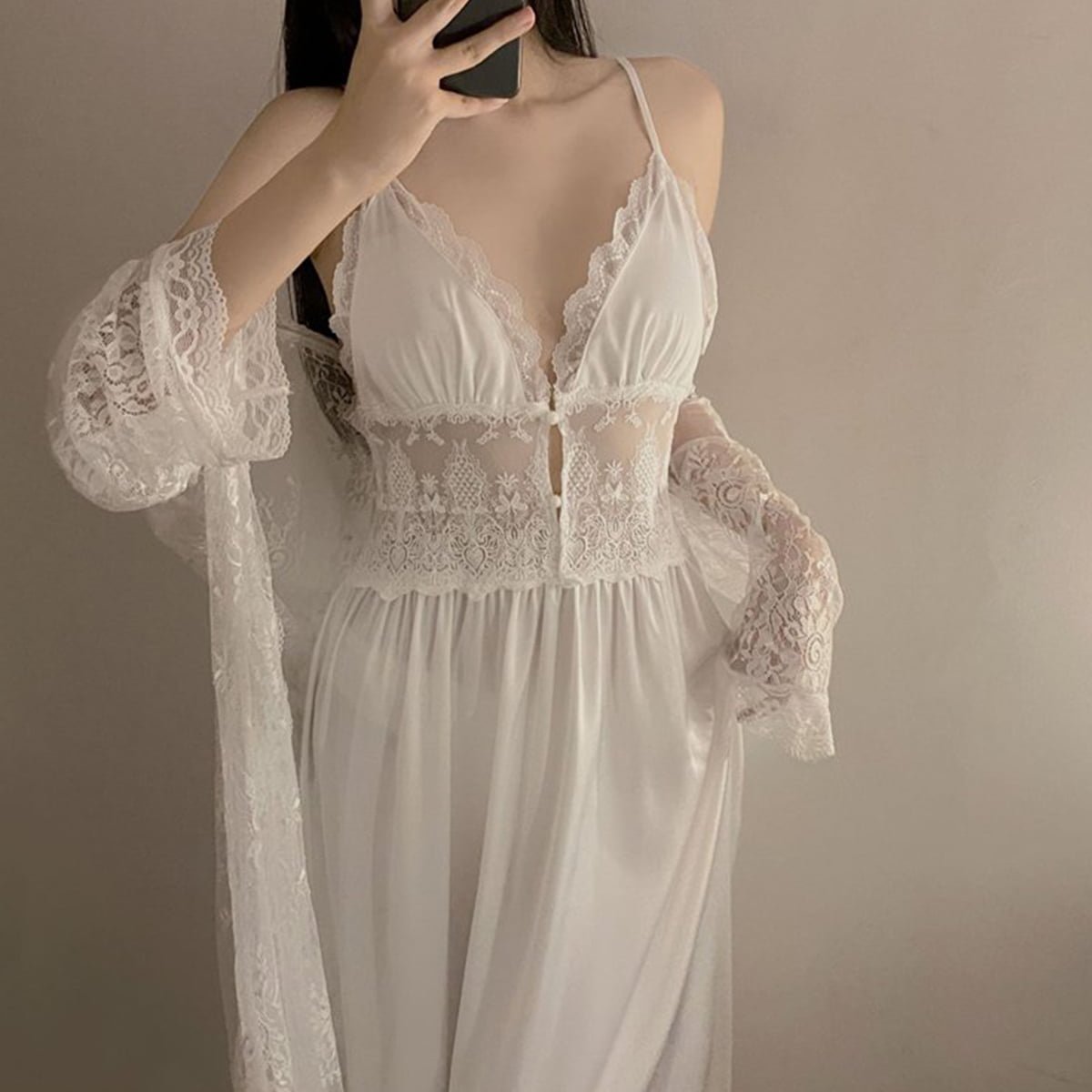 Long fairy skirt French court dress Sleepwear image 5