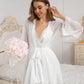 Women's White Lace Nightdress with Sheer Robe – Elegant Soft Sleepwear Set image 2