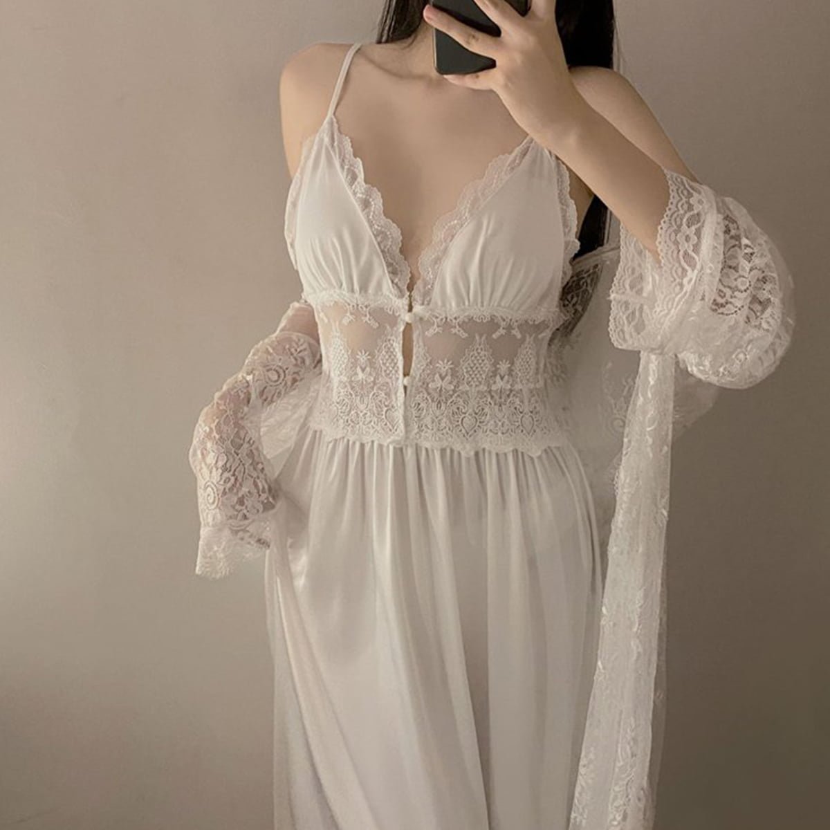 Long fairy skirt French court dress Sleepwear image 4