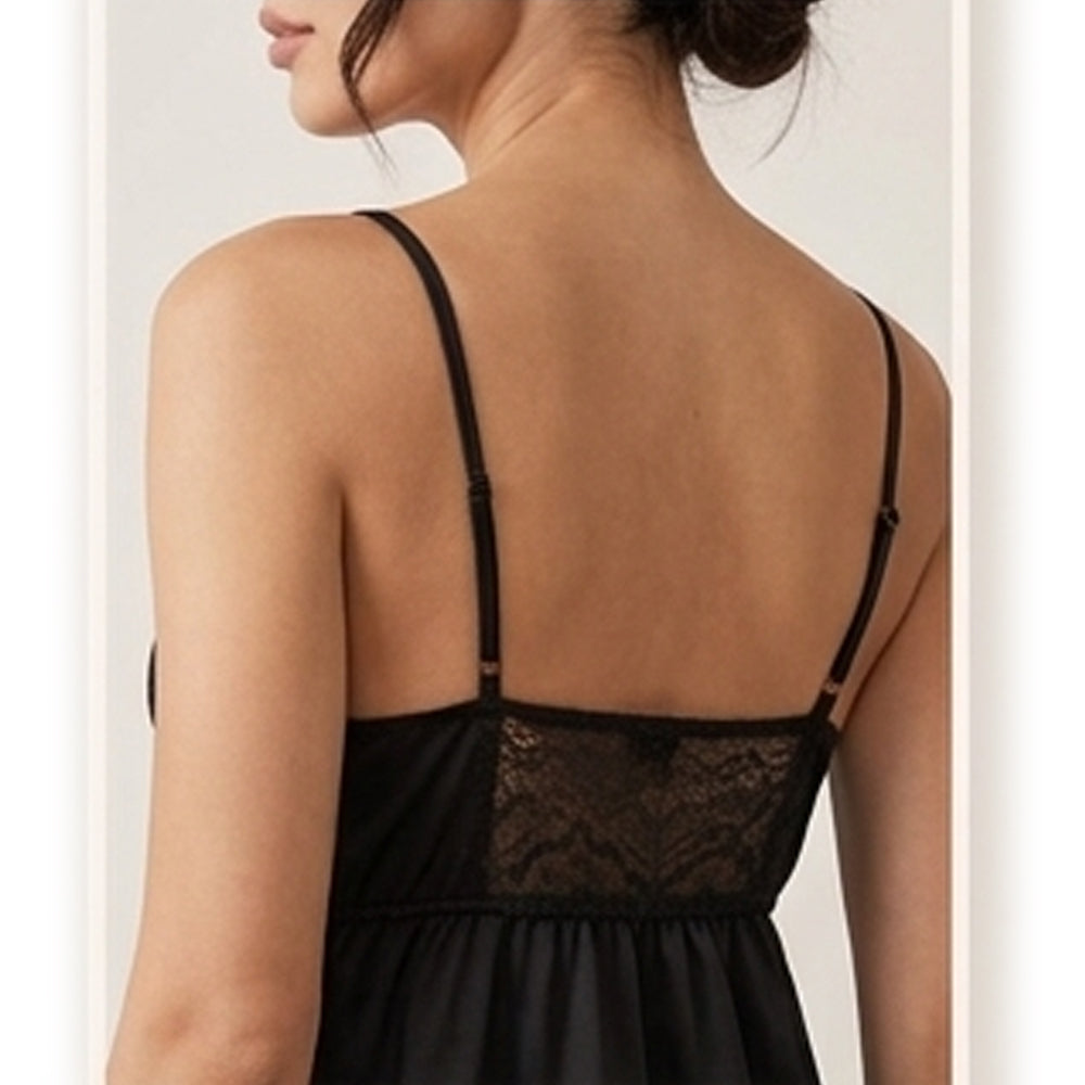 Elegant Satin & Lace Cami Set with Matching Shorts