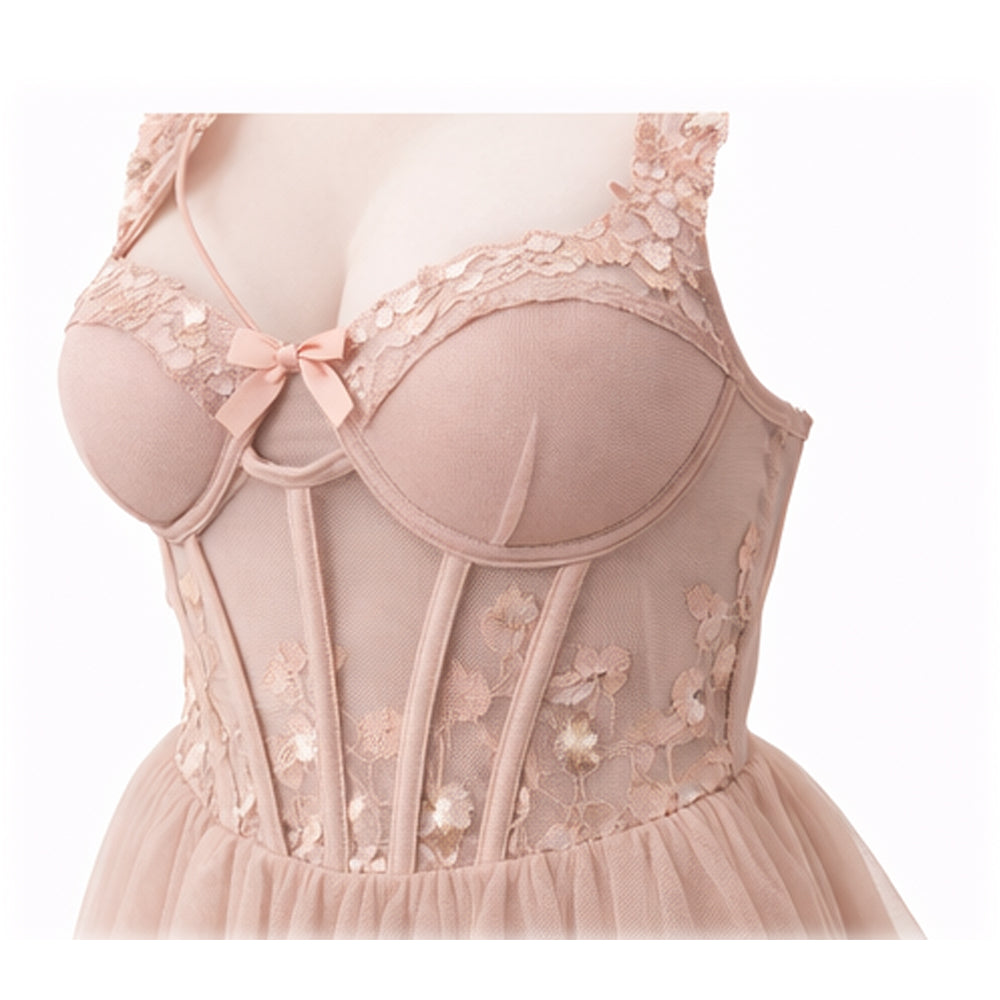 mesh lingerie dress Women Sheer Babydoll Nightwear with Floral Embroidery – Mesh Lingerie –  Caprisious