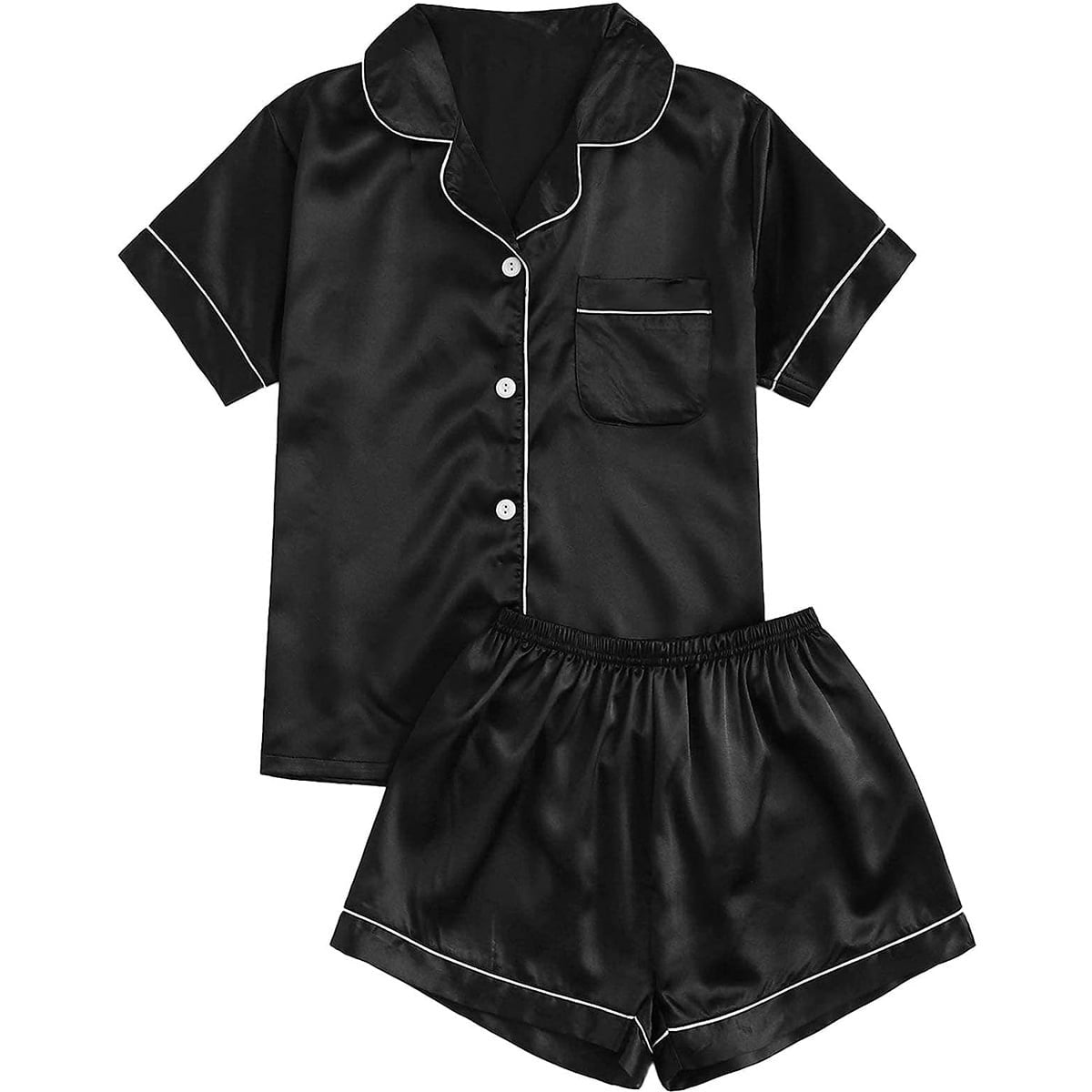 Satin Pajama top and Shorts Set image 7