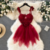 Elegant Lace Corset Dress with Adjustable Straps and Matching Bottoms image 0